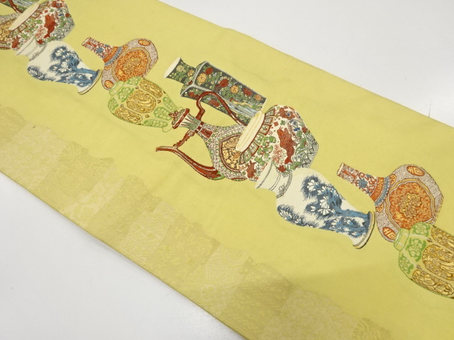 アンティーク　壺に水差模様織り出し袋帯（材料）